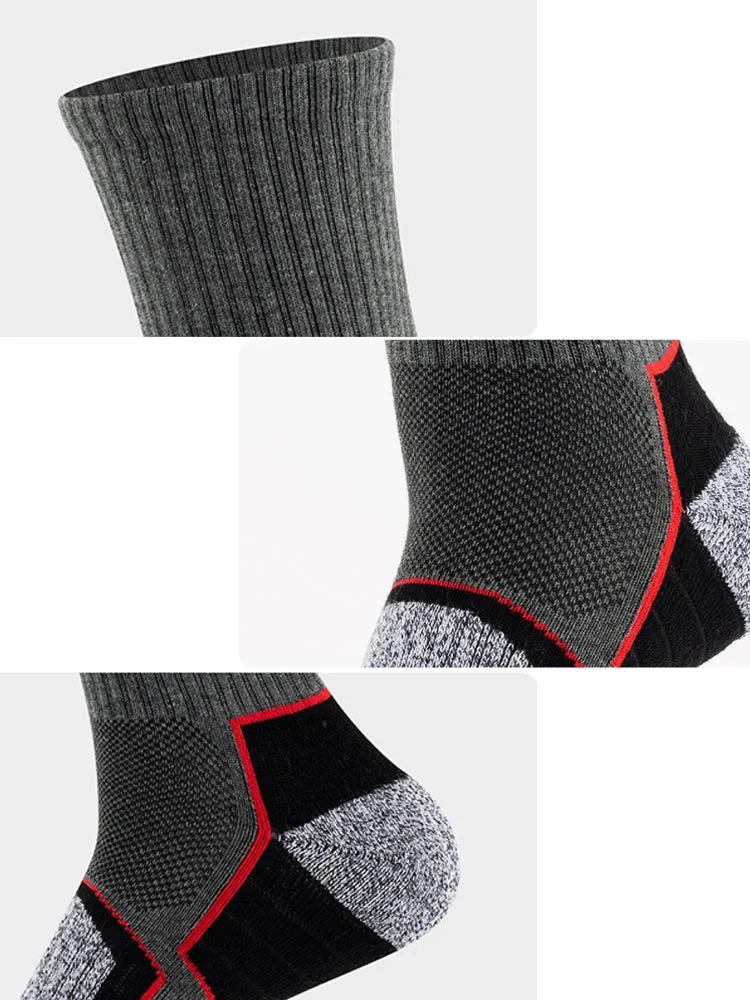 4 Pack Mid-Crew Thick Cushioned Sports Socks