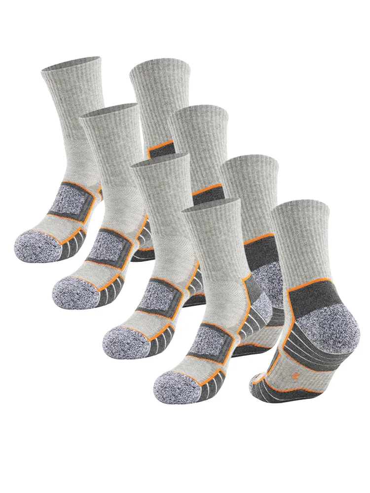 4 Pack Mid-Crew Thick Cushioned Sports Socks