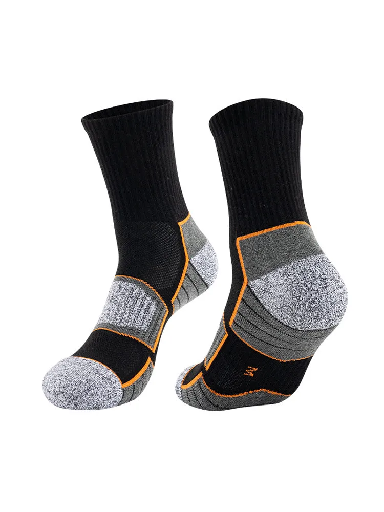4 Pack Mid-Crew Thick Cushioned Sports Socks