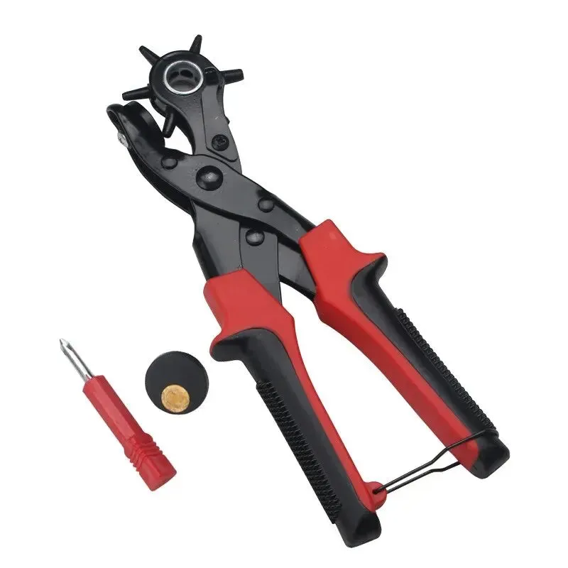 6 Hole Multifunctional Belt Puncher for Leather Paper and More