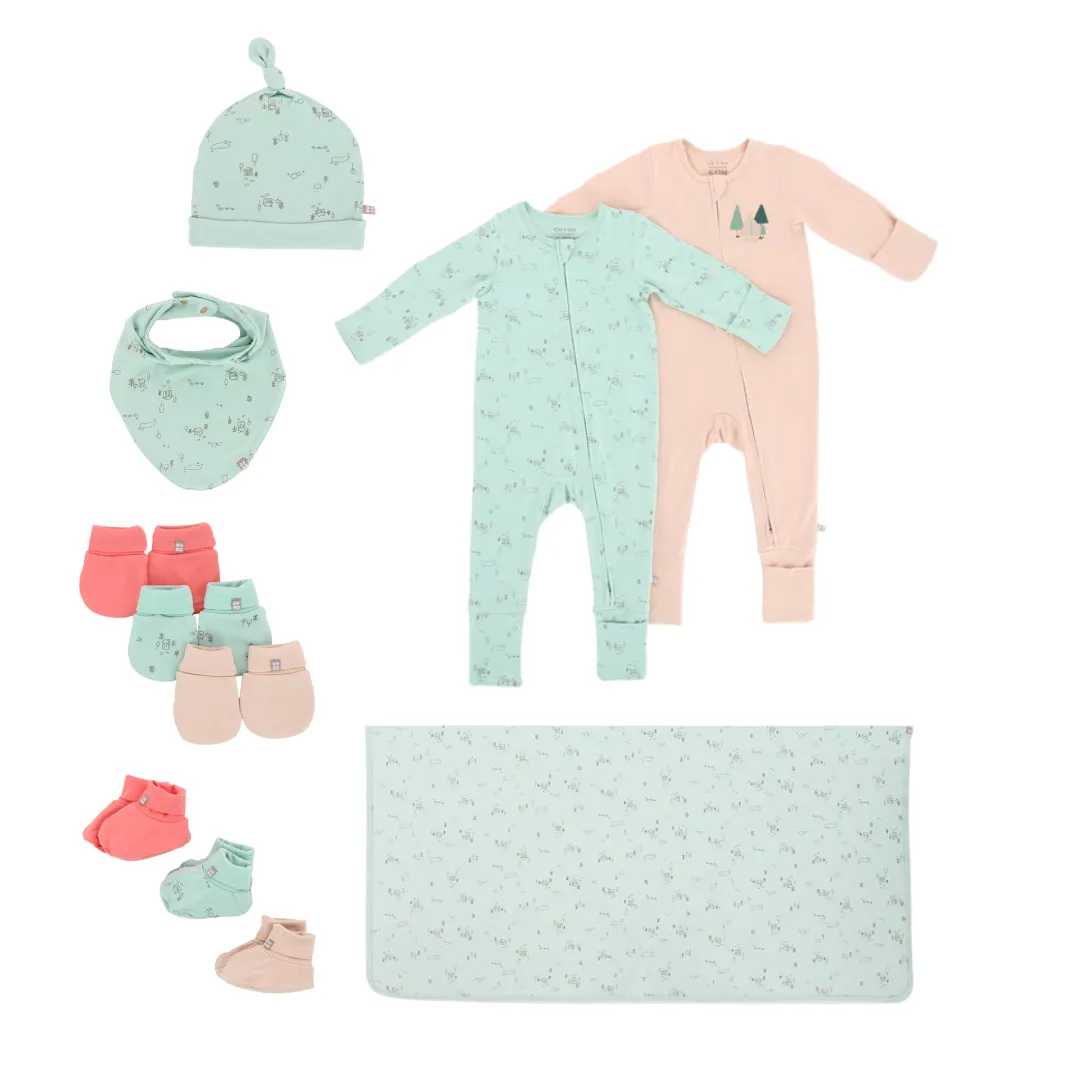 Bamboo Newborn Baby Gift Set (With Blanket) - An Adventure