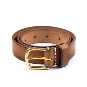 BENZAK x BY BOAZ BELT 32mm vegetable tanned leather / brown