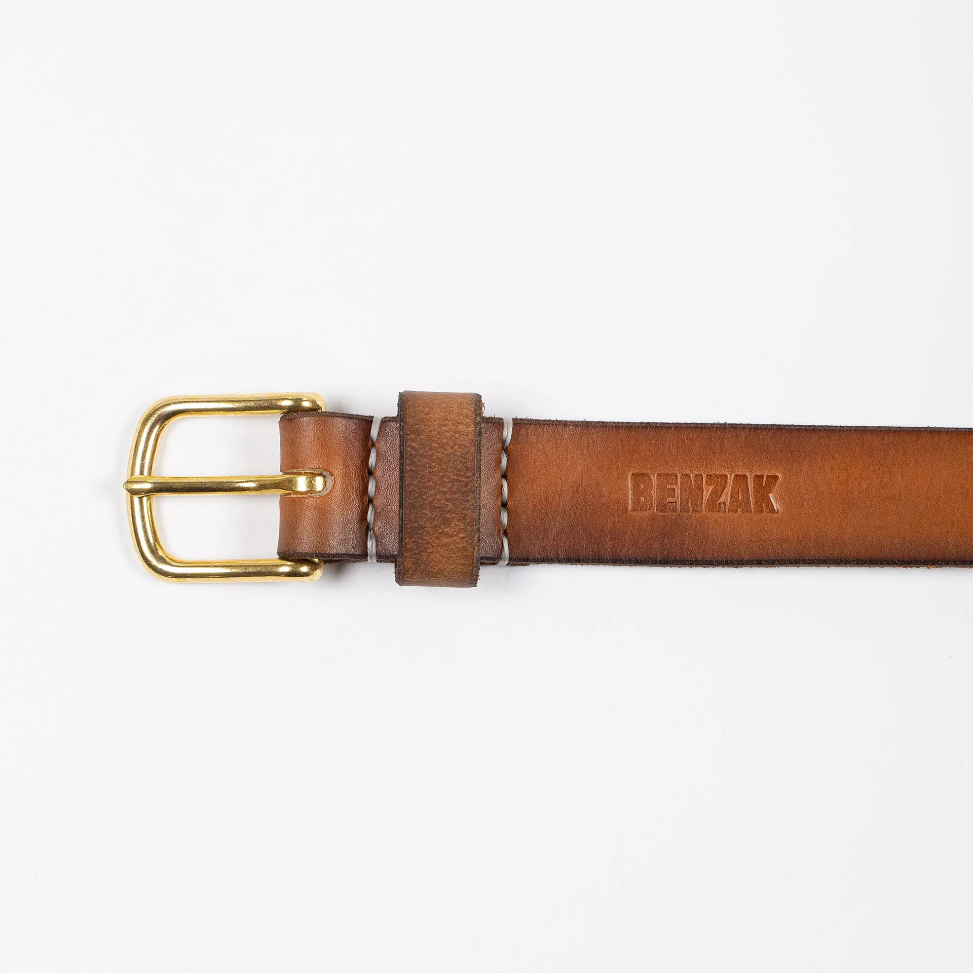 BENZAK x BY BOAZ BELT 32mm vegetable tanned leather / brown