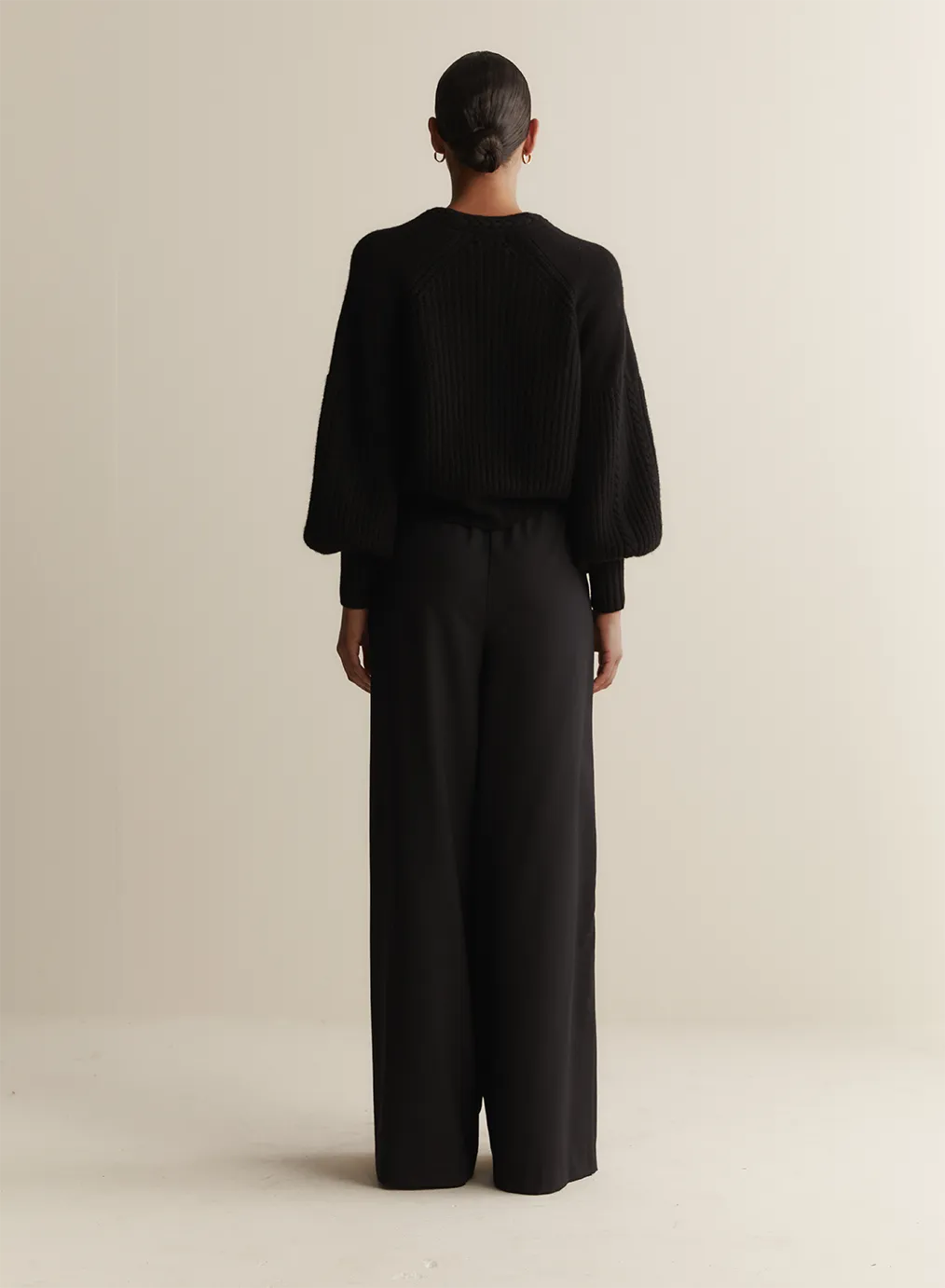 Bronwyn Wool Knit Cardigan | Black
