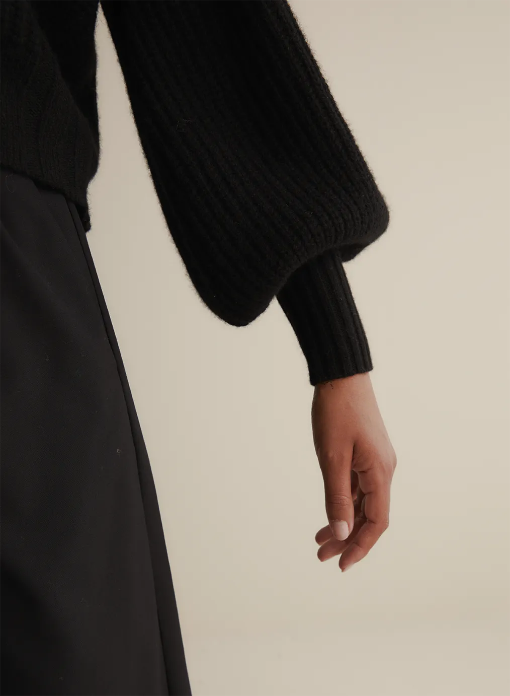 Bronwyn Wool Knit Cardigan | Black