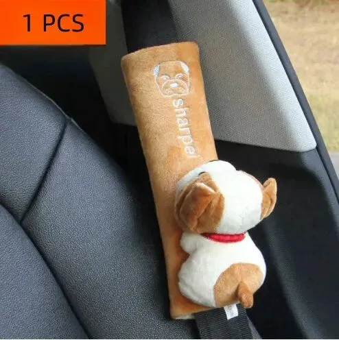 Car Safety Belt Cover Pads Pu Leather Shoulder Cushion for Women and Children