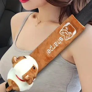 Car Safety Belt Cover Pads Pu Leather Shoulder Cushion for Women and Children