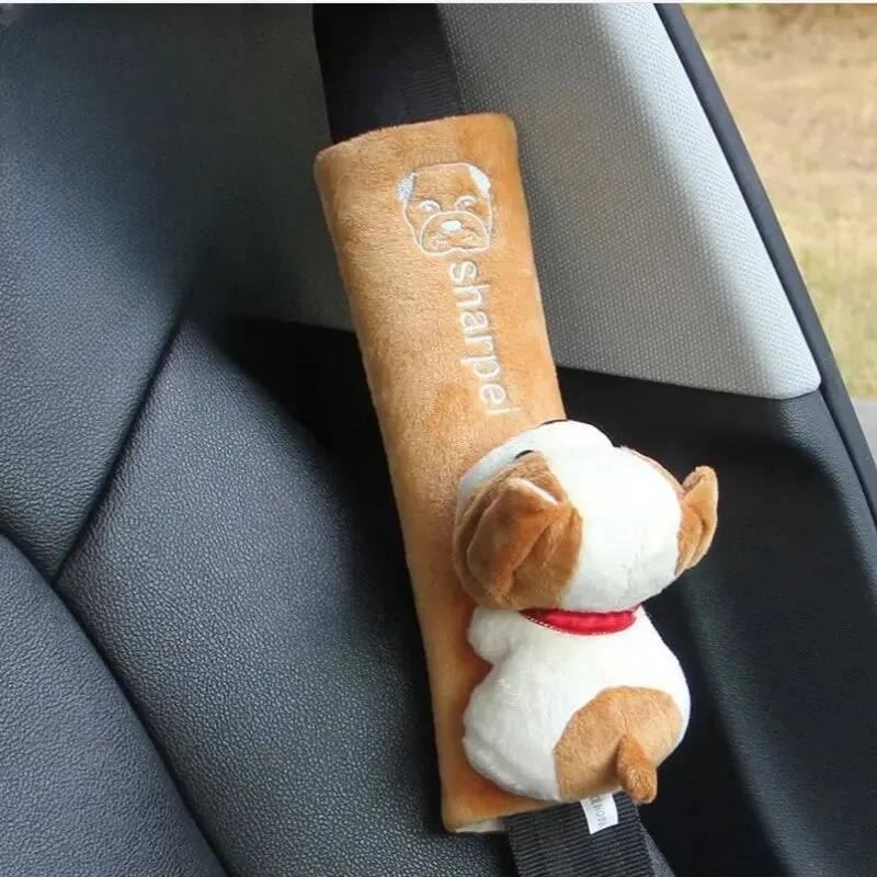 Car Safety Belt Cover Pads Pu Leather Shoulder Cushion for Women and Children