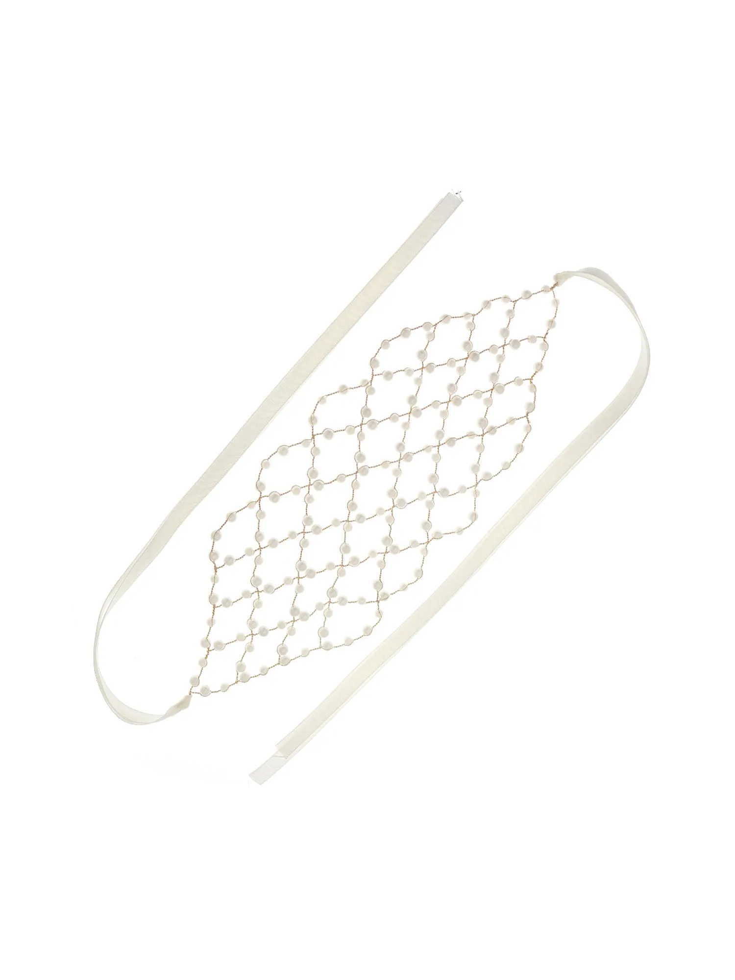 Handcrafted Pearl Mesh Headband