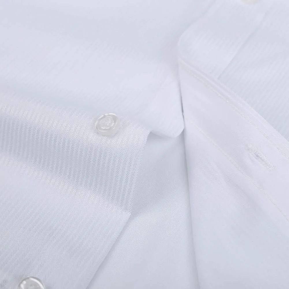 Men's Classic Casual Vertical Striped Slim Fit Long Sleeve Dress Shirts