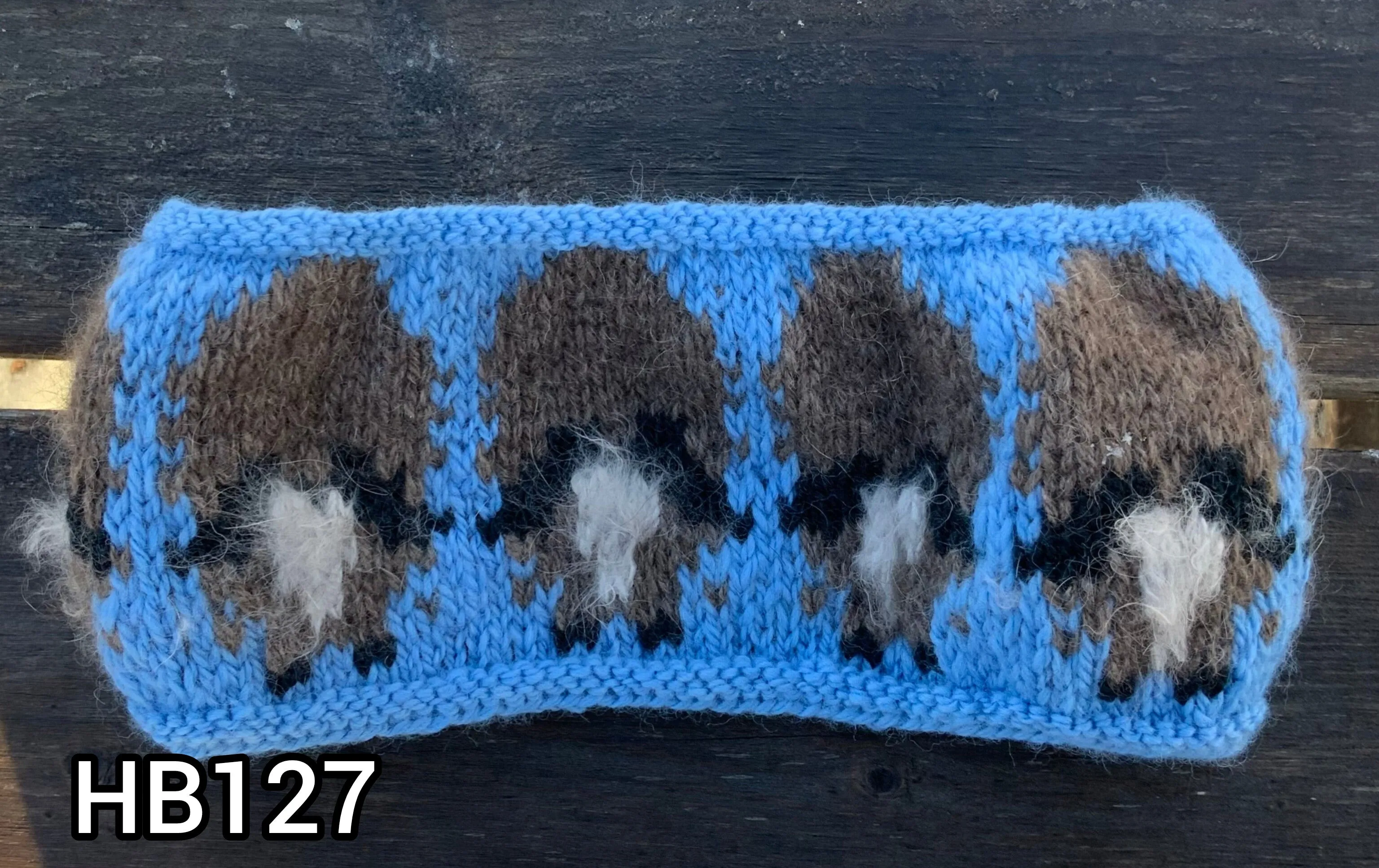 Merino Wool Baby Blue Herd Circle Headband