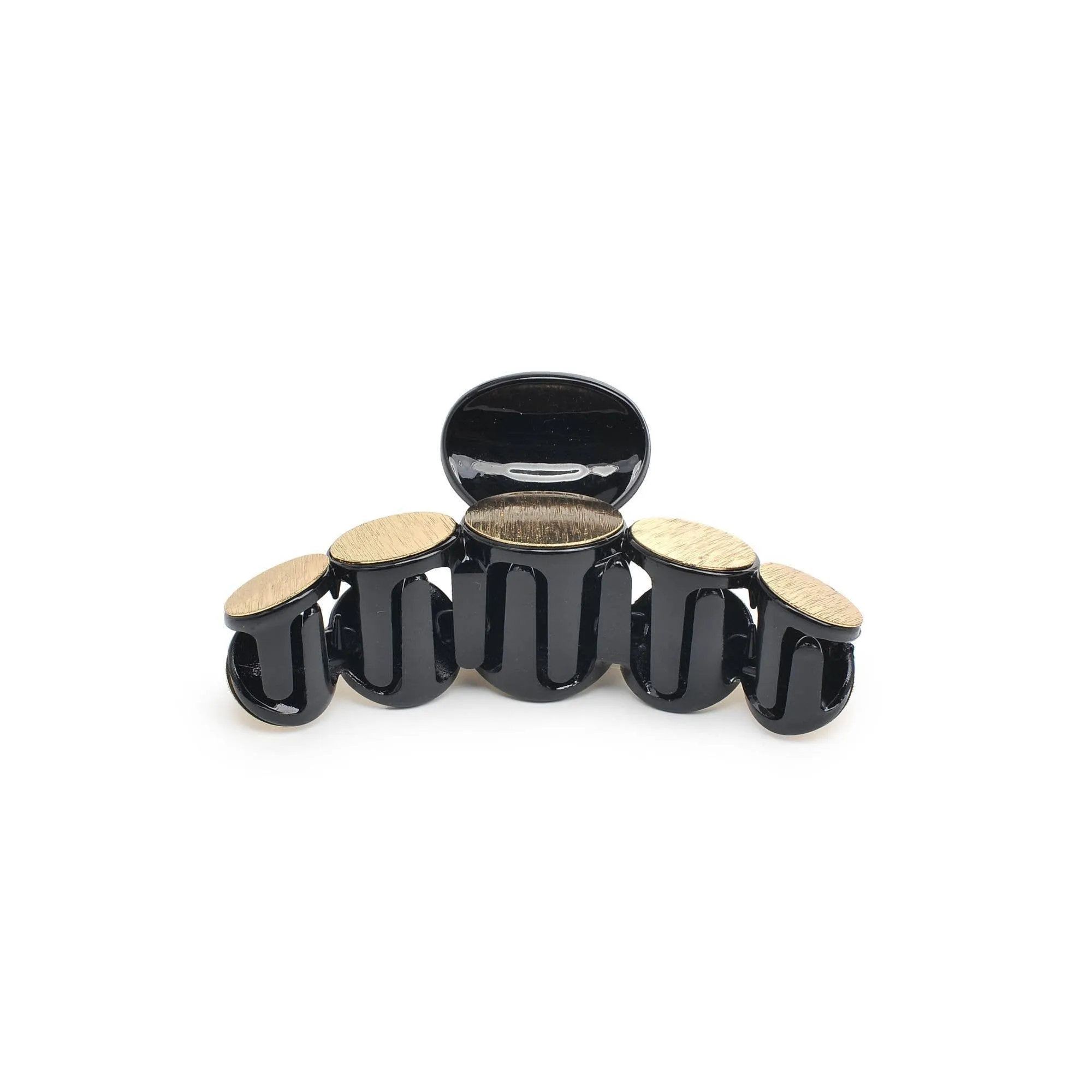 Metallic Disc Plated Hair: Black Gold