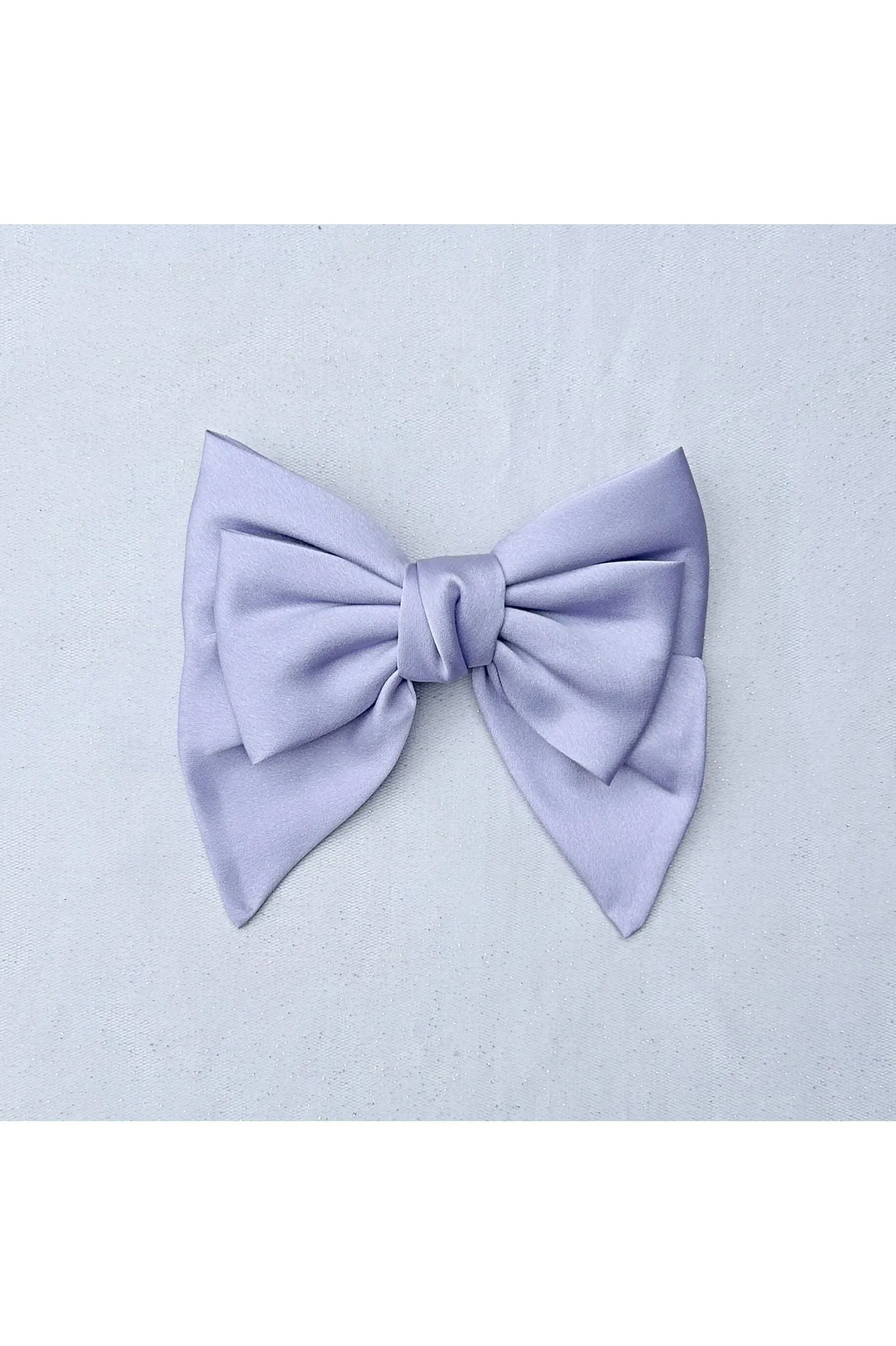 Queenmee Hair Accessories Lilac Satin Hair Bow Lilac Hair Clip