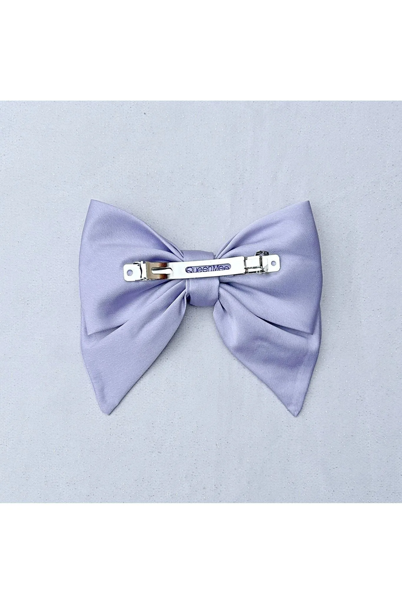 Queenmee Hair Accessories Lilac Satin Hair Bow Lilac Hair Clip
