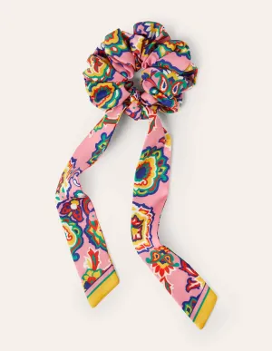 Scarf Hair Scrunchie-Azalea, Decorative Blooms