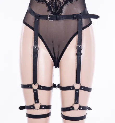 Sexy PU Leather Strap Pin Buckle Belts Body Harness