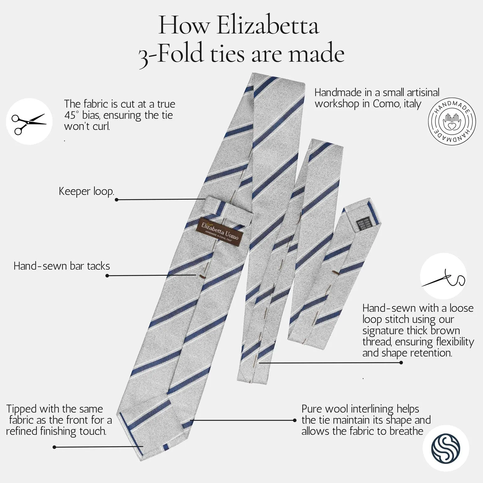 Soave - Silk Jacquard Tie - Midnight Blue
