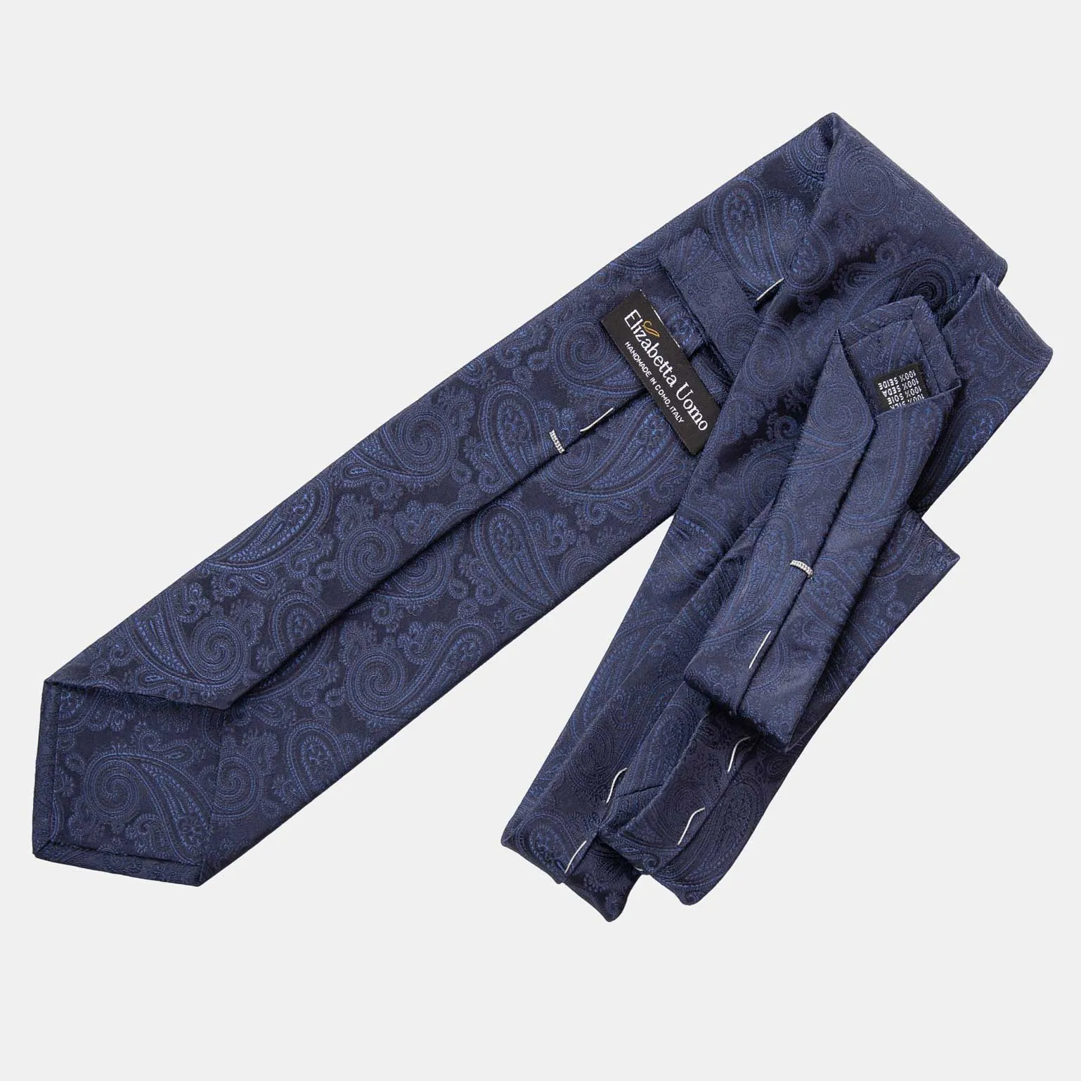 Soave - Silk Jacquard Tie - Midnight Blue
