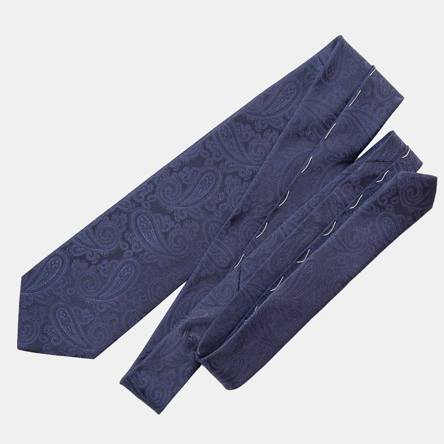 Soave - Silk Jacquard Tie - Midnight Blue