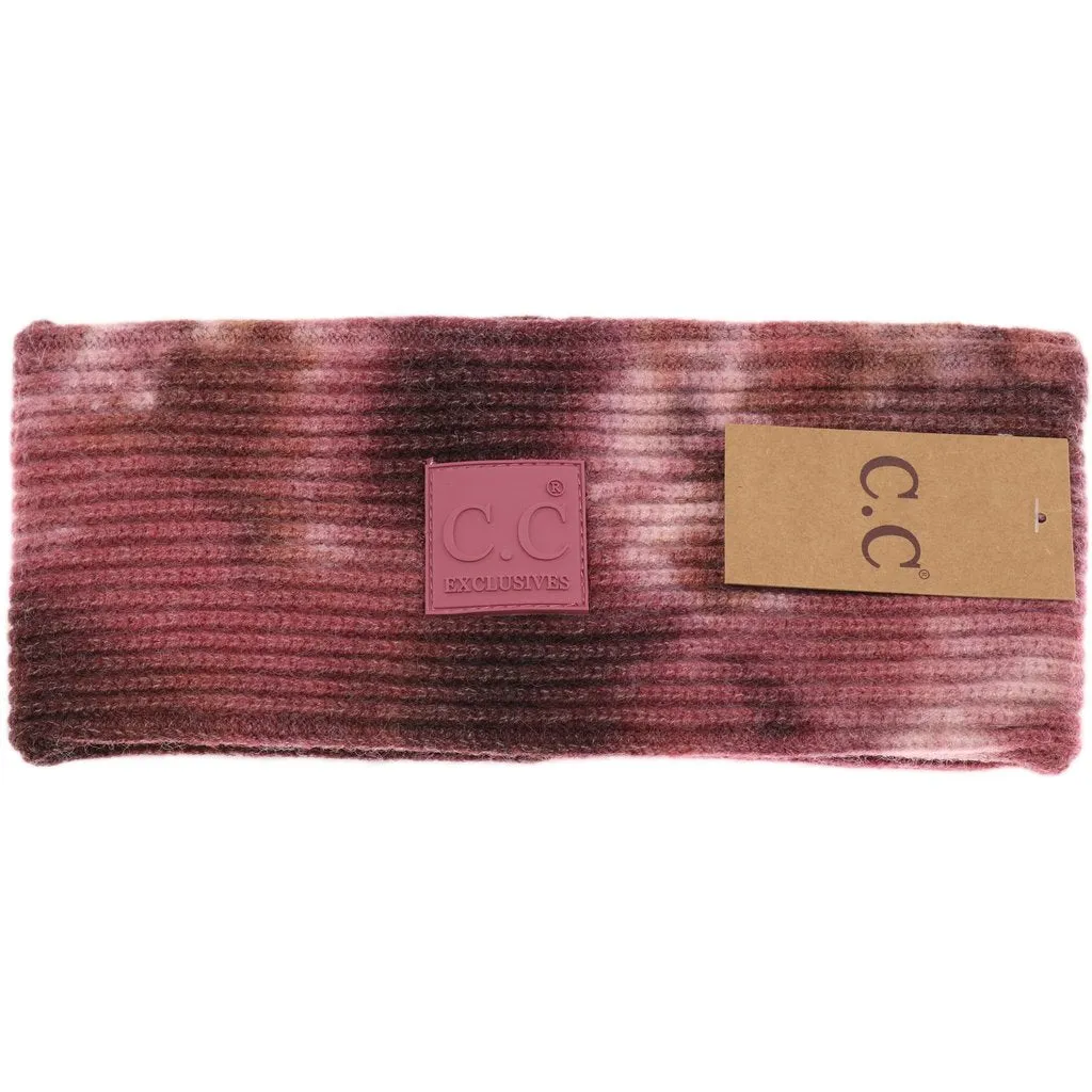 TIE DYE HEAD WRAP WITH RUBBER PATCH