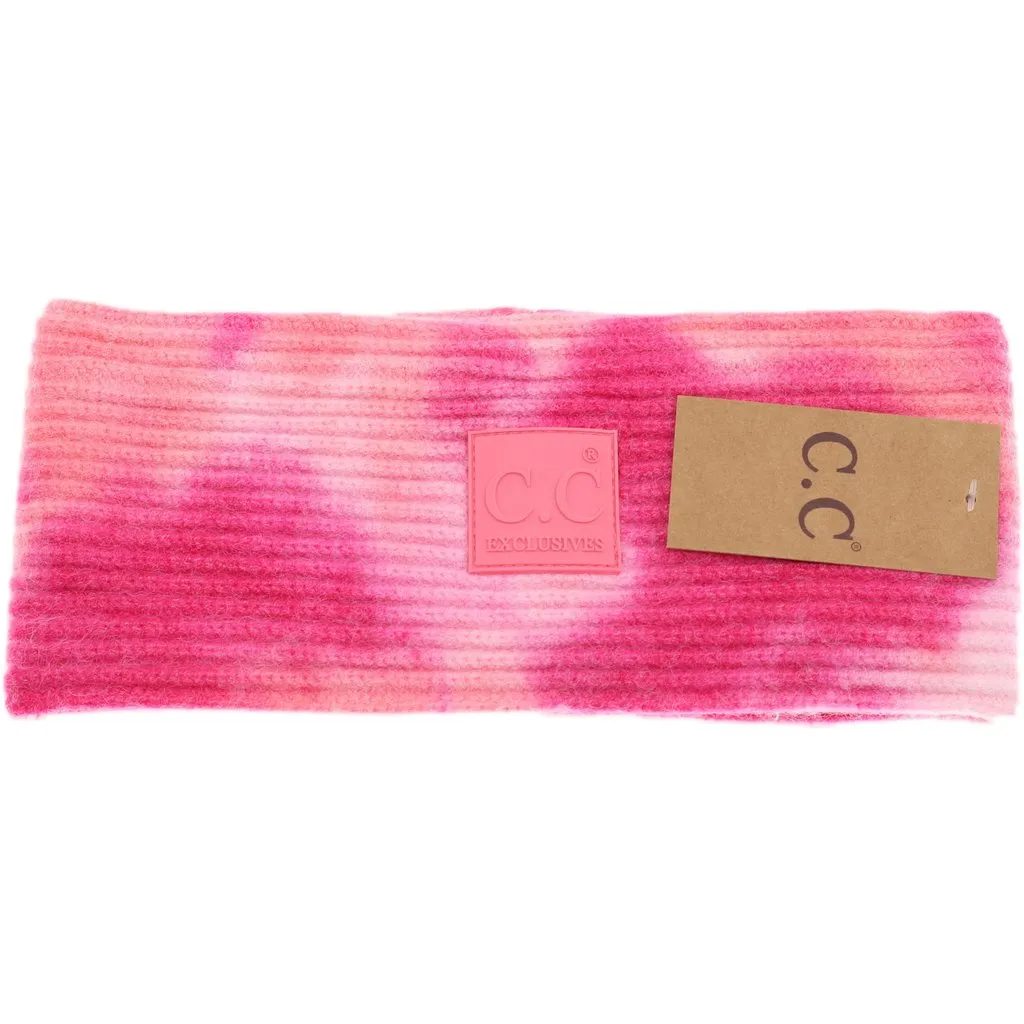 TIE DYE HEAD WRAP WITH RUBBER PATCH