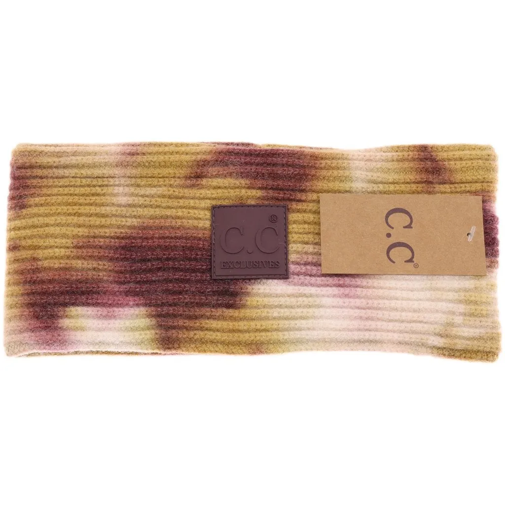TIE DYE HEAD WRAP WITH RUBBER PATCH