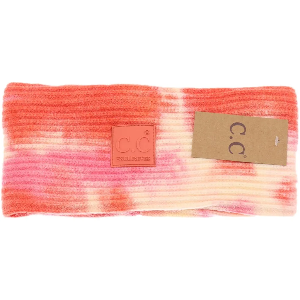 TIE DYE HEAD WRAP WITH RUBBER PATCH
