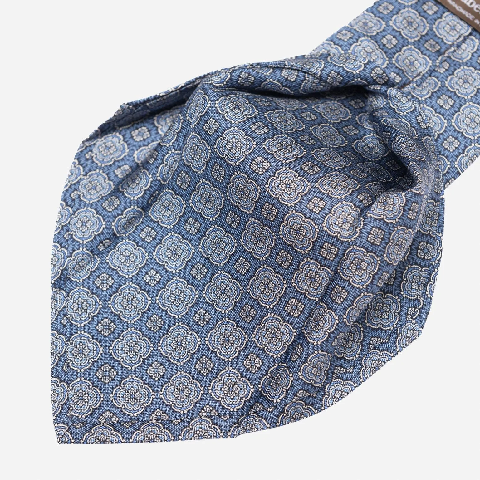 Veneto - Printed Silk Tie - Blue
